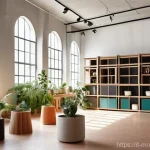 지속 가능한 비즈니스 모델을 위한 정책 제안 - **"Cradle-to-Cradle Italian Design Studio"**
    A vibrant, sunlit Italian design studio where a div...